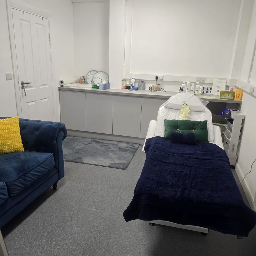 A full treatment room with seating for consultations